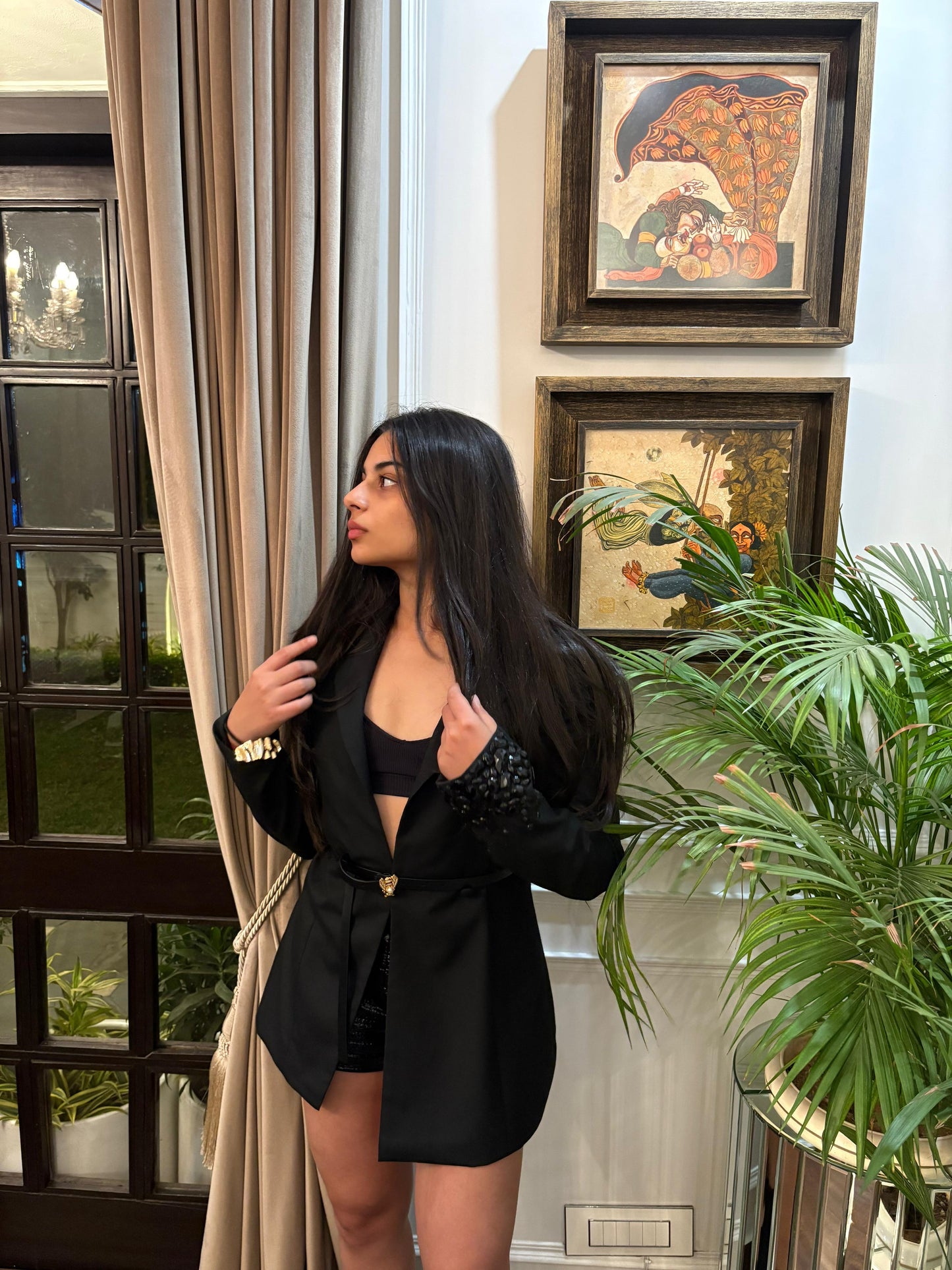 Muse Blazer Dress with Gemstones