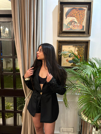 Muse Blazer Dress with Gemstones