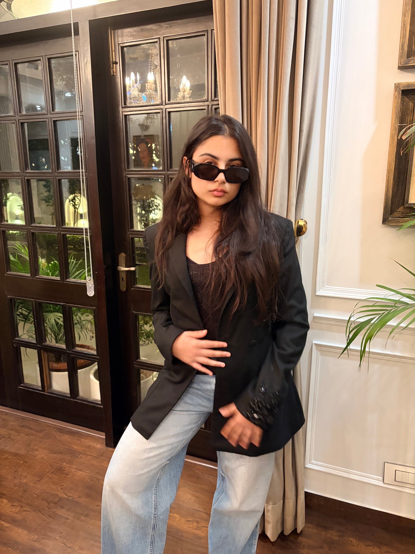 Muse Blazer Dress with Gemstones