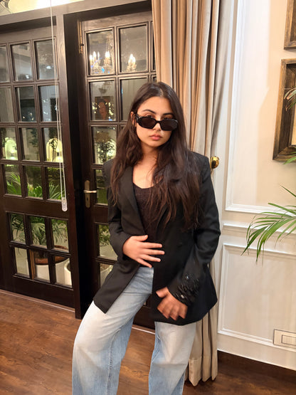 Muse Blazer Dress with Gemstones