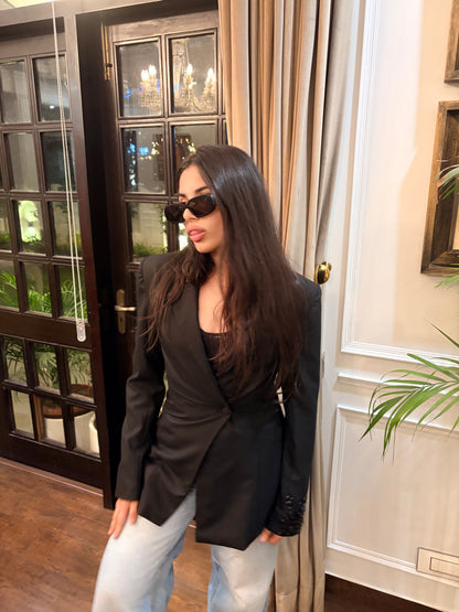 Muse Blazer Dress with Gemstones