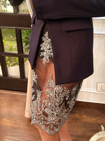 Moonlit Lace Midi Skirt