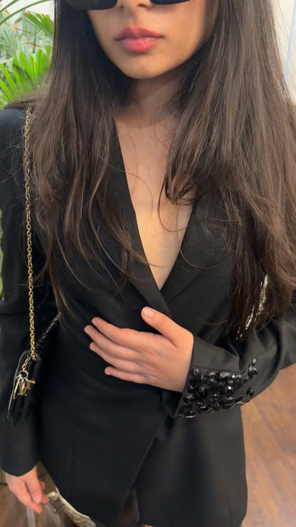 Muse Blazer Dress with Gemstones