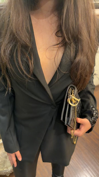 Muse Blazer Dress with Gemstones